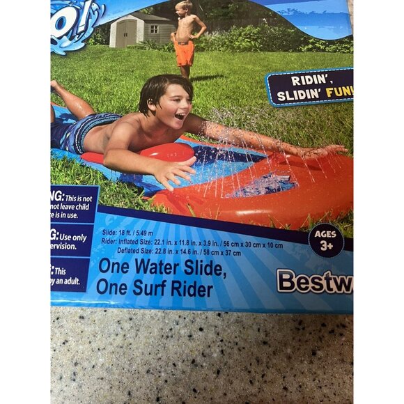 Bestway H2O Go 18 Foot Water Slide with Surf Rider Drench Pool New Slip n Slide - Picture 2 of 3